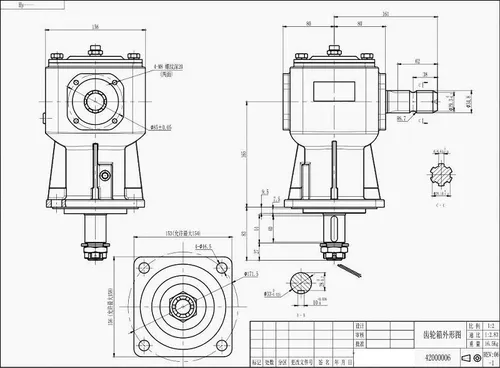 Customized Agricultural Lawn Mower Gearbox Size Chart3